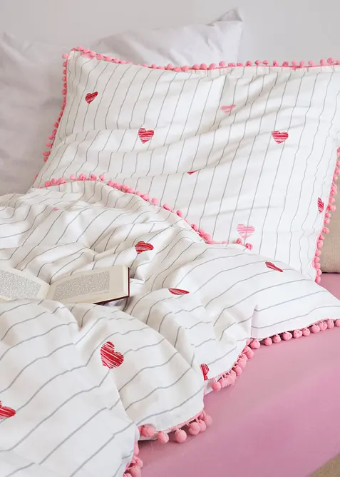 Biancheria da letto con pompon, bonprix