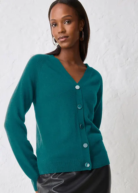 Cardigan con cashmere certificato secondo il Good Cashmere Standard&reg;, bonprix