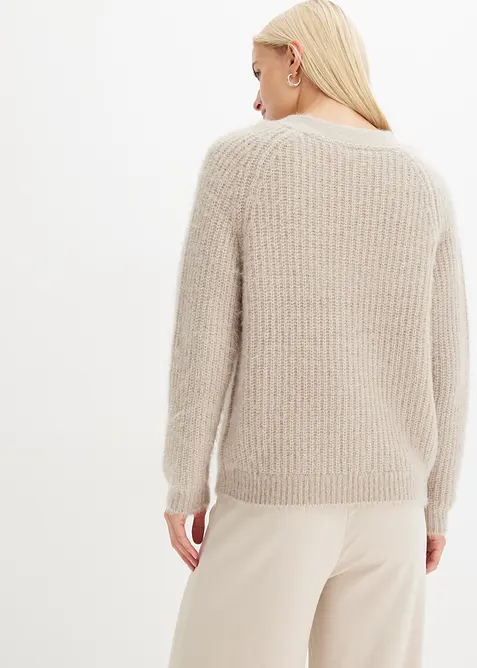 Cardigan a coste in filato grosso, bonprix