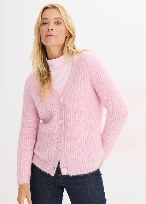 Cardigan a coste in filato grosso, bonprix
