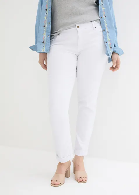 Jeans elasticizzati straight, vita alta, bonprix
