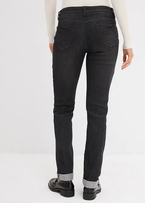 Jeans elasticizzati straight, vita media, bonprix