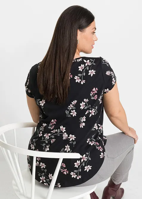 Maglia oversize in misto cotone, bonprix