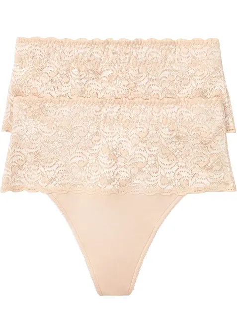 Perizoma con effetto modellante medio (pacco da 2), bonprix