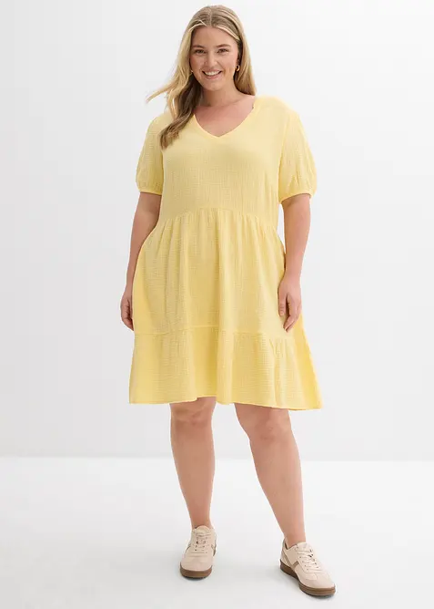 Abito oversize in mussola di cotone, bonprix