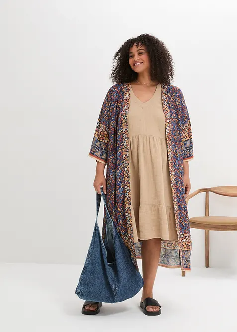 Abito oversize in mussola di cotone, bonprix