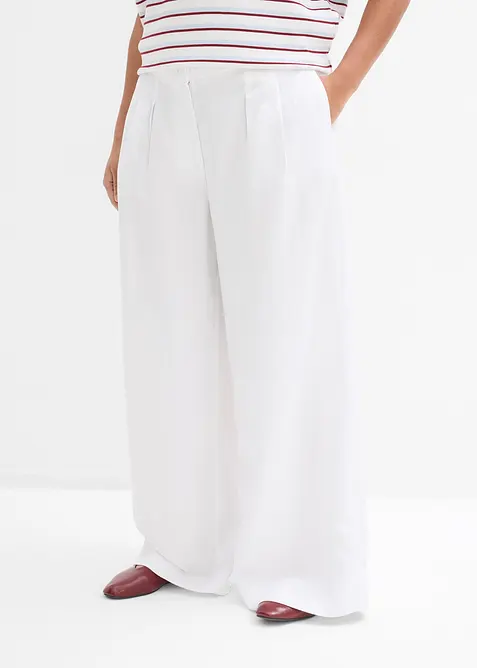 Pantaloni con pinces in lyocell fluente, bonprix