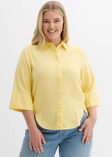 Camicia in misto lino fresco, bonprix