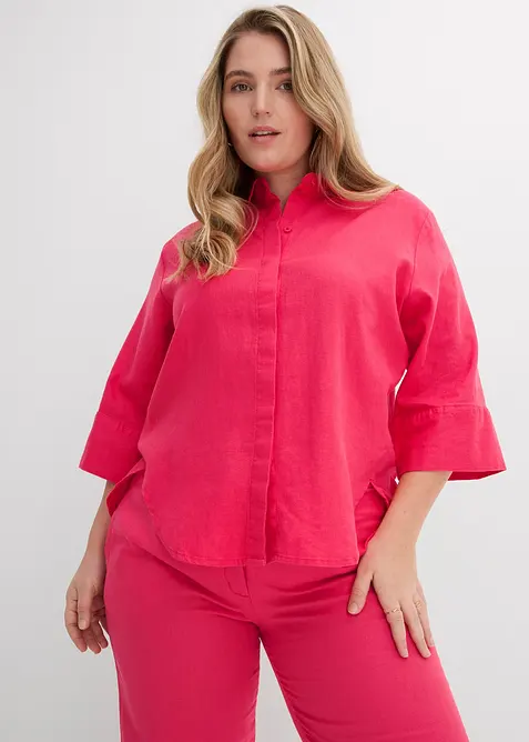 Camicia in misto lino fresco, bonprix