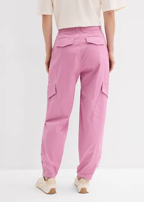 Pantaloni cargo in cotone elasticizzato, bonprix