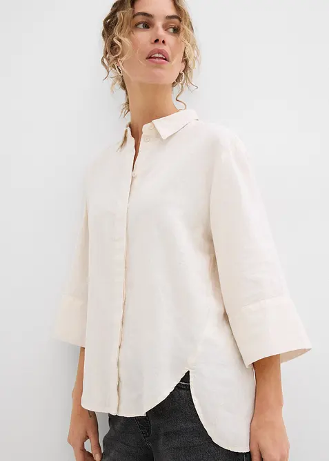 Camicia in misto lino fresco, bonprix