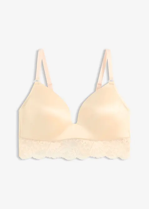 Reggiseno senza ferretto con coppe preformate e pizzo, bonprix
