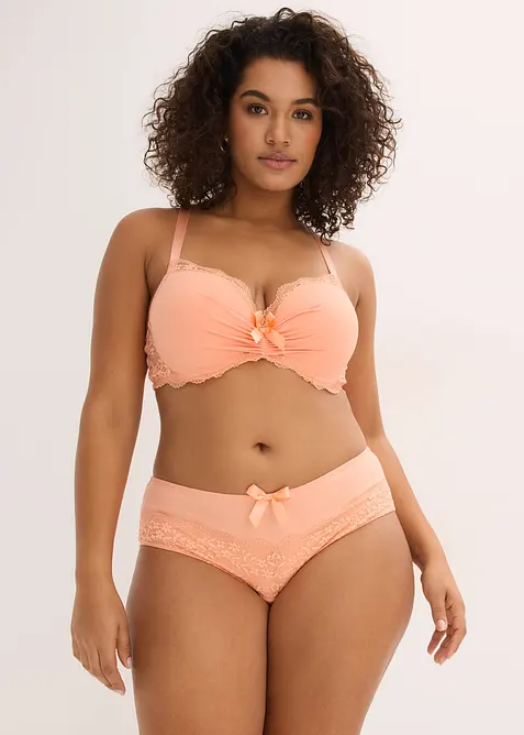 Reggiseno con coppe preformate e pizzo floreale, bonprix