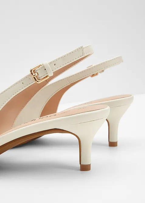 D&eacute;collet&eacute; slingback con tacco sottile, bonprix