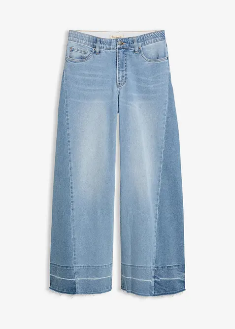 Jeans wide leg, vita media, bonprix
