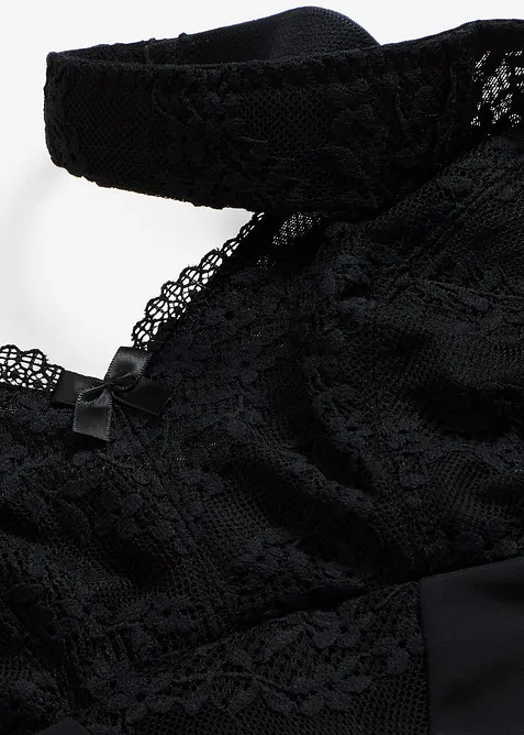 Body senza ferretto con pizzo ed effetto modellante medio, bonprix