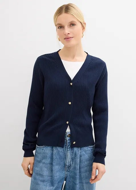 Cardigan in misto viscosa morbido, bonprix