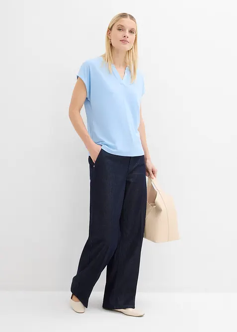 Maglia profilata in satin, bonprix