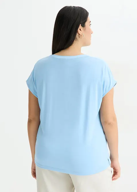 Maglia profilata in satin, bonprix