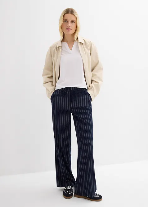 Maglia profilata in satin, bonprix