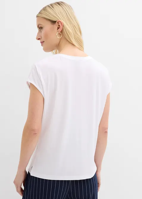 Maglia profilata in satin, bonprix