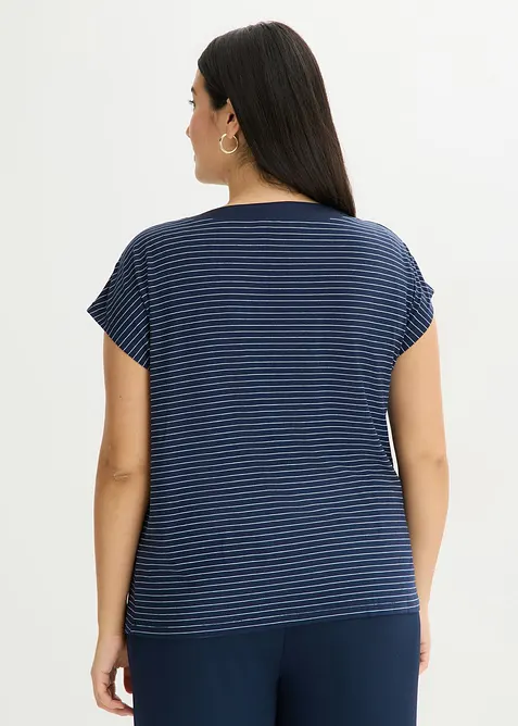 Maglia in viscosa fluente con dettaglio in satin, bonprix