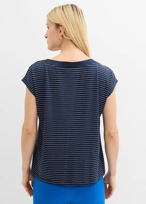 Maglia in viscosa fluente con dettaglio in satin, bonprix