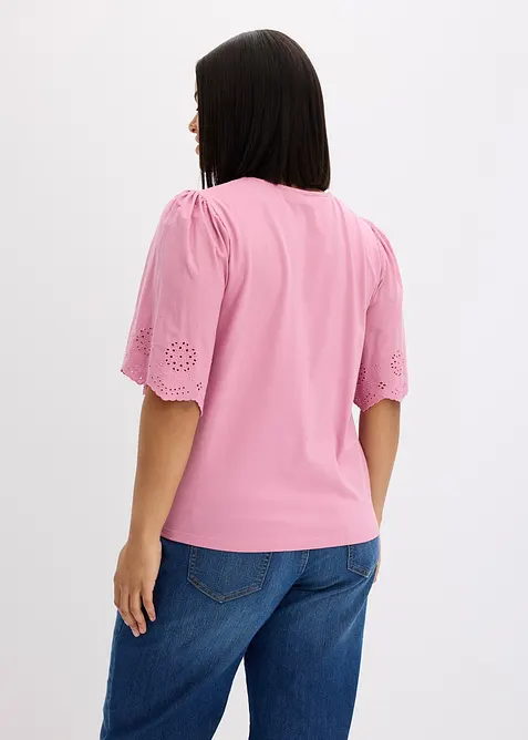 Maglia con ricami traforati, bonprix