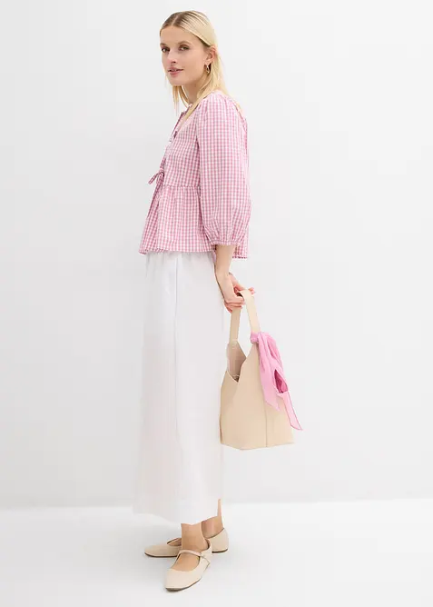 Blusa con allacciatura a fiocchetti, bonprix