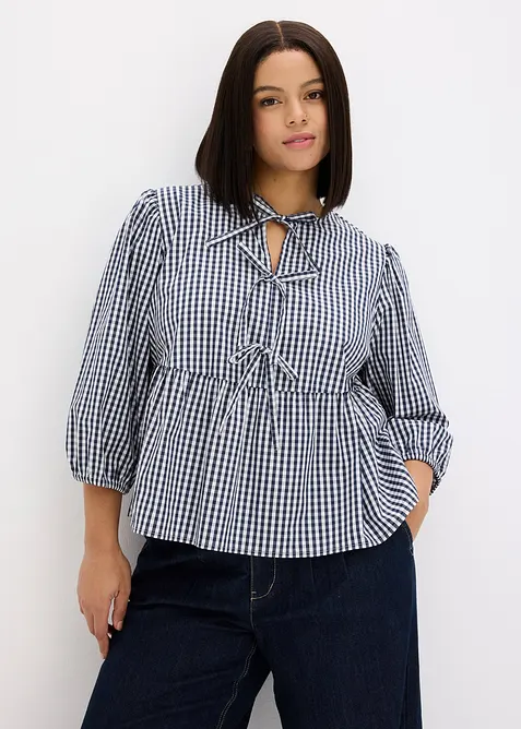 Blusa con allacciatura a fiocchetti, bonprix