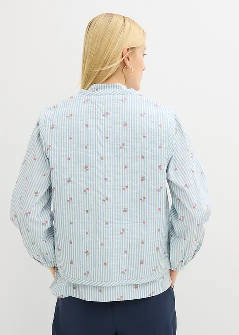 Gilet trapuntato con ricami floreali, bonprix