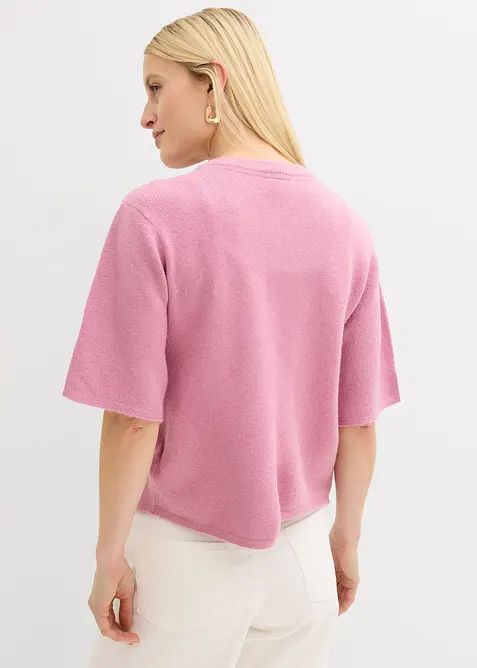 Cardigan in filato fine con fiocchetti, bonprix