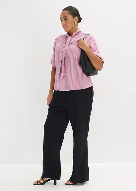 Blusa con fiocco in modal morbido, bonprix