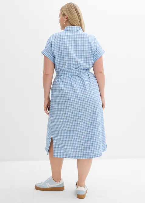 Abito chemisier in misto lino, bonprix