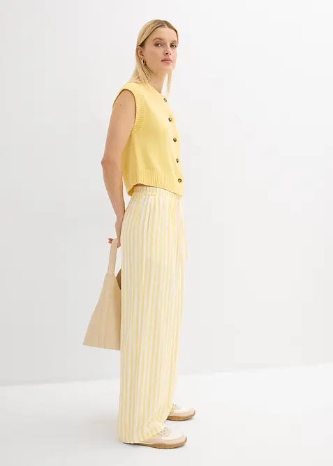 Pantaloni larghi in misto viscosa fluente, bonprix