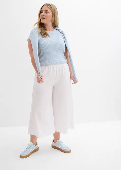 Pantaloni culotte in misto viscosa morbido, bonprix