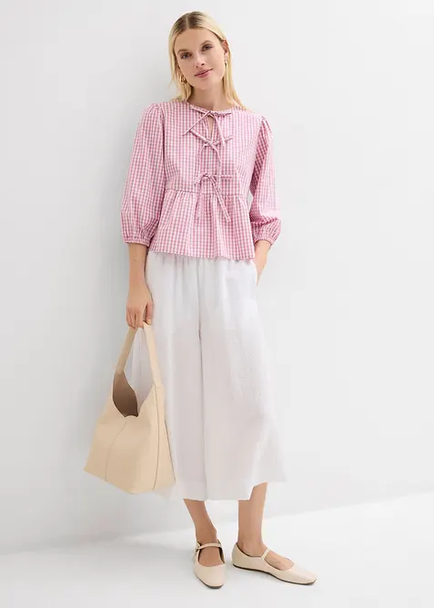 Pantaloni culotte in misto viscosa morbido, bonprix