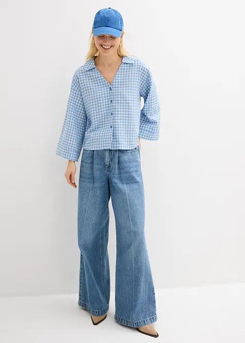 Camicia in misto lino fresco e leggero, bonprix