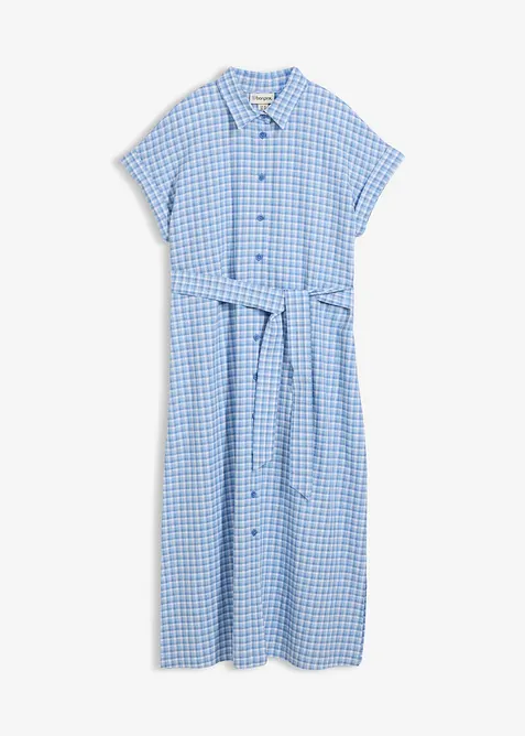 Abito chemisier in misto lino, bonprix