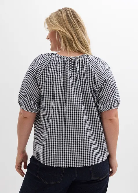 Blusa a maniche corte in puro cotone, bonprix