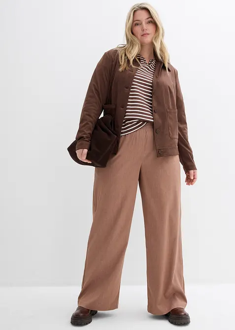 Pantaloni a palazzo con elastico in vita, bonprix