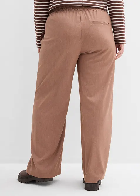 Pantaloni a palazzo con elastico in vita, bonprix