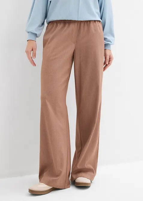 Pantaloni a palazzo con elastico in vita, bonprix