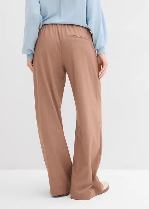 Pantaloni a palazzo con elastico in vita, bonprix
