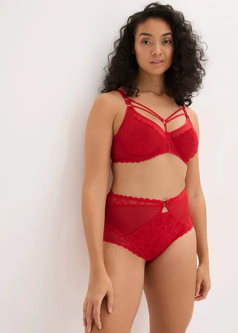 Panty a vita alta con pizzo a cuoricini, bonprix
