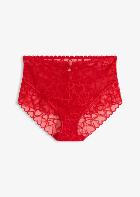 Panty a vita alta con pizzo a cuoricini, bonprix