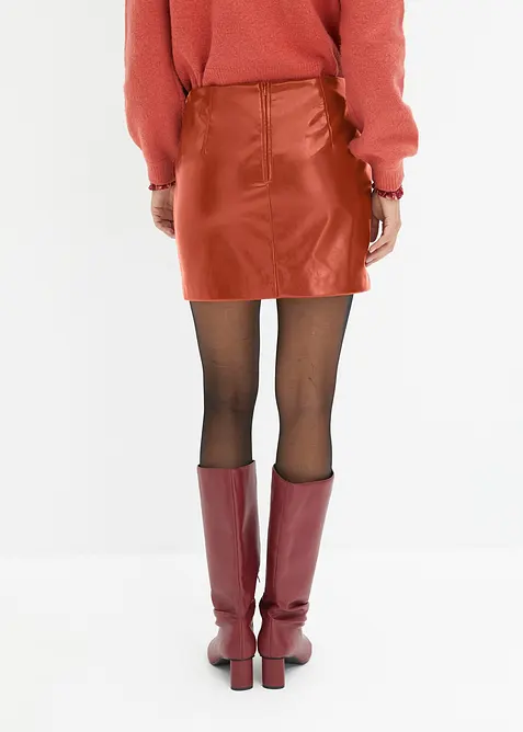 Gonna corta in similpelle, bonprix