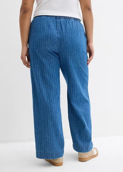 Jeans wide leg con elastico in vita, bonprix