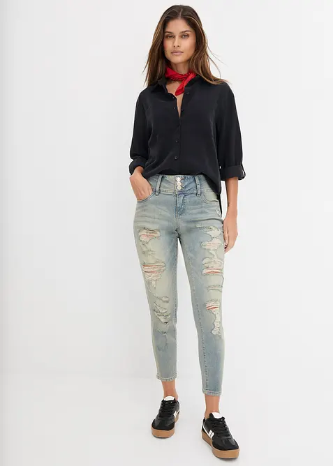 Jeans skinny elasticizzati, vita alta, bonprix