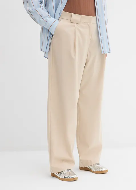 Pantaloni barrel a vita alta, bonprix